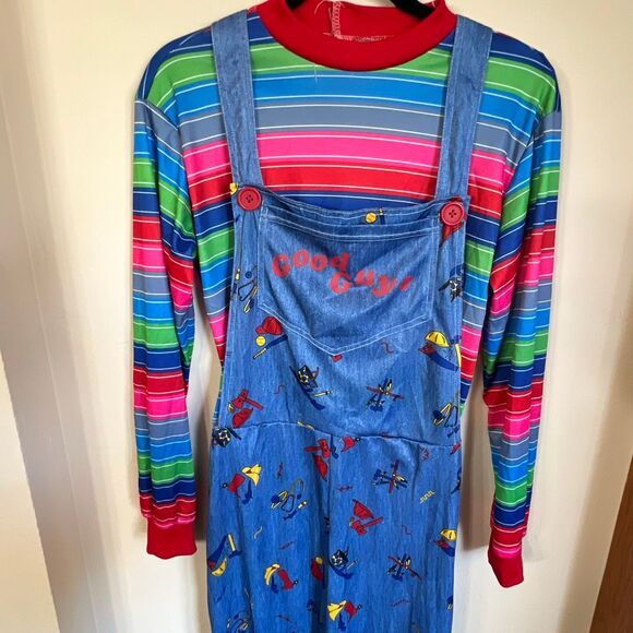 CHUCKY Costume Size Teen One Piece Spirit Halloween Child’s Play Horror Movie - Picture 2 of 9